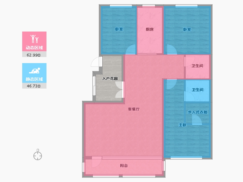 辽宁省-辽阳市-首府壹号-105.60-户型库-动静分区