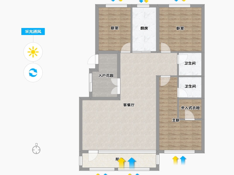 辽宁省-辽阳市-首府壹号-105.60-户型库-采光通风