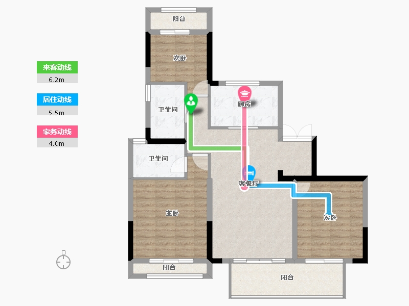 浙江省-温州市-水头·江南壹号院-98.00-户型库-动静线