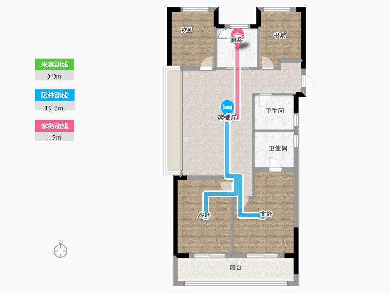 浙江省-杭州市-地铁越秀·星漫云渚-96.80-户型库-动静线