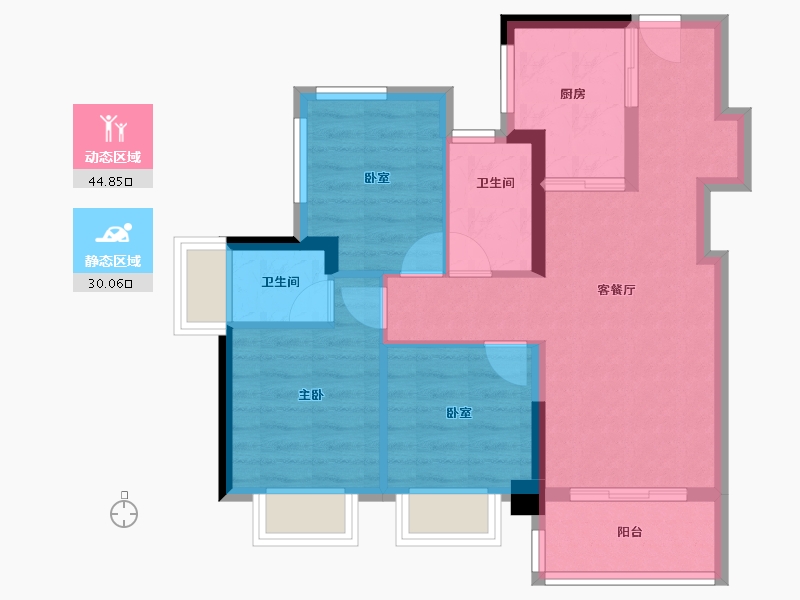 广东省-深圳市-星河盛境3期-66.41-户型库-动静分区