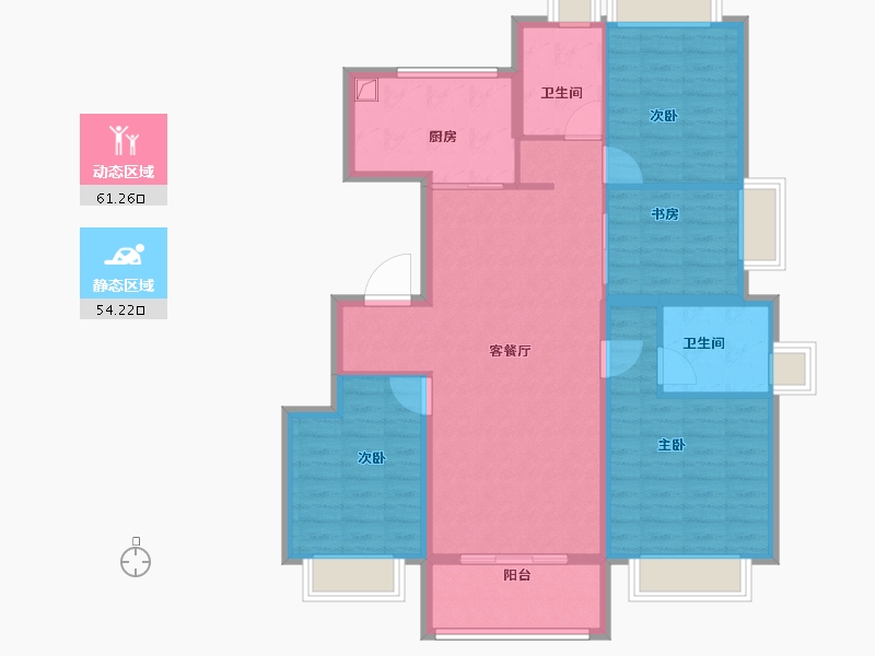 上海-上海市-天安1号-104.00-户型库-动静分区