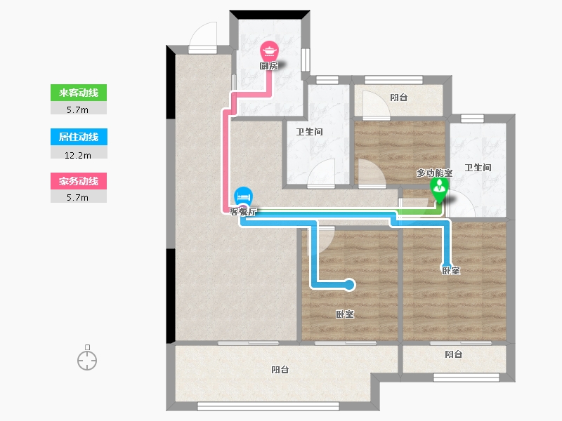 河南省-郑州市-郑轨云麓-80.76-户型库-动静线