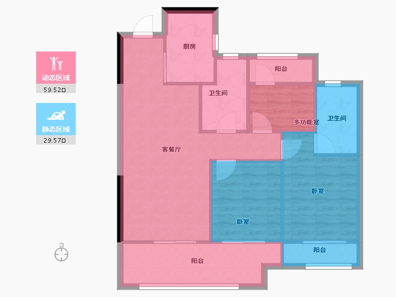 河南省-郑州市-郑轨云麓-80.76-户型库-动静分区