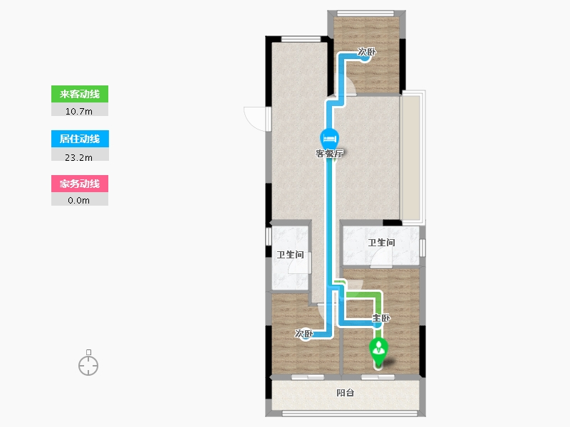 浙江省-温州市-凯迪·云潮中心-90.00-户型库-动静线