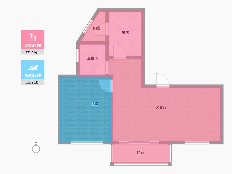 上海-上海市-淮安里-75.58-户型库-动静分区