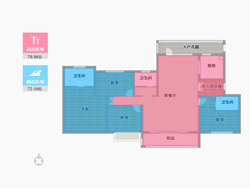 山东省-济南市-荣盛华府-145.65-户型库-动静分区