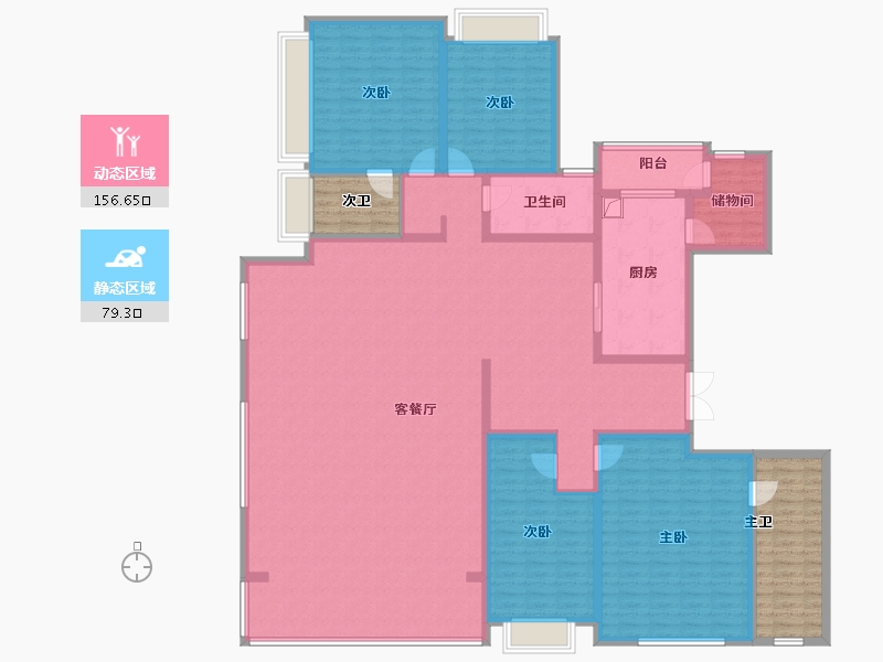 上海-上海市-金融湾·晶二期-231.93-户型库-动静分区