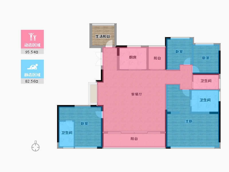 四川省-成都市-阅天府-168.25-户型库-动静分区