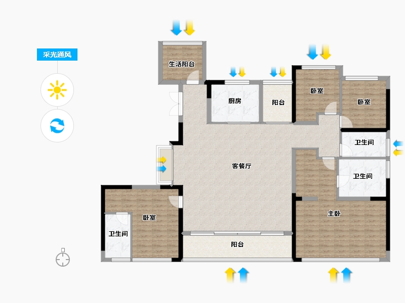 四川省-成都市-阅天府-168.25-户型库-采光通风