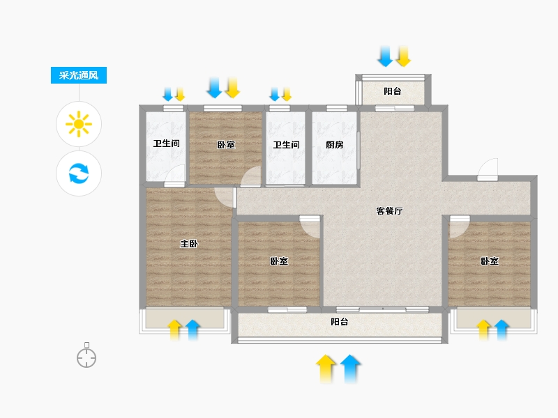 河南省-南阳市-金水港-112.97-户型库-采光通风