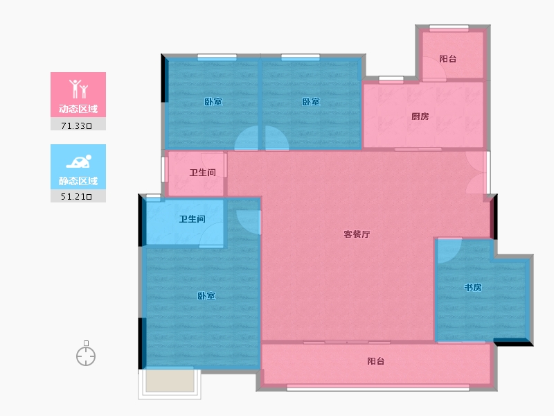 四川省-成都市-空港兴城锦楠上院-113.01-户型库-动静分区