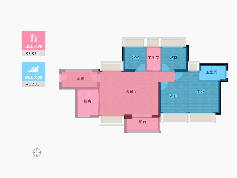 广东省-深圳市-创城云璞-86.40-户型库-动静分区