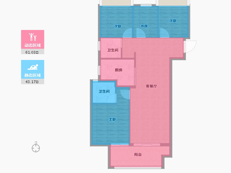 湖北省-武汉市-御璟上城-95.00-户型库-动静分区