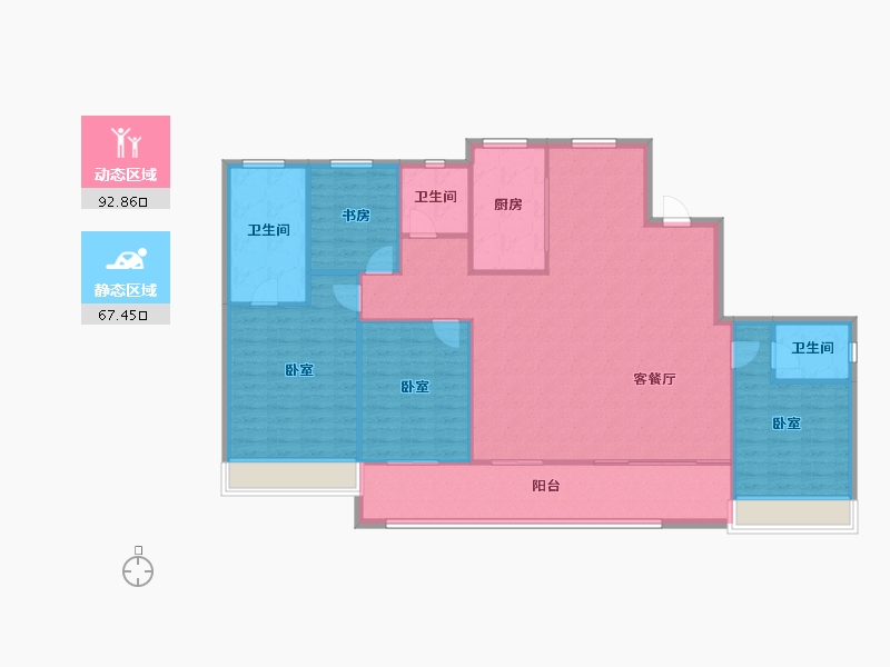 浙江省-温州市-玖望云邸-148.86-户型库-动静分区