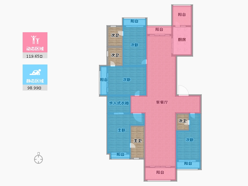 广东省-广州市-星河湾·半岛五號-219.20-户型库-动静分区