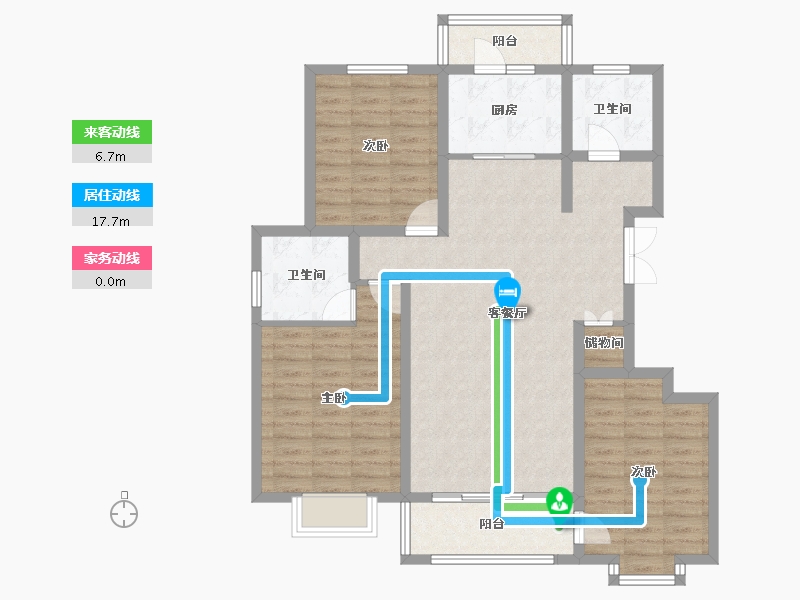 甘肃省-定西市-宏安尚品-101.92-户型库-动静线