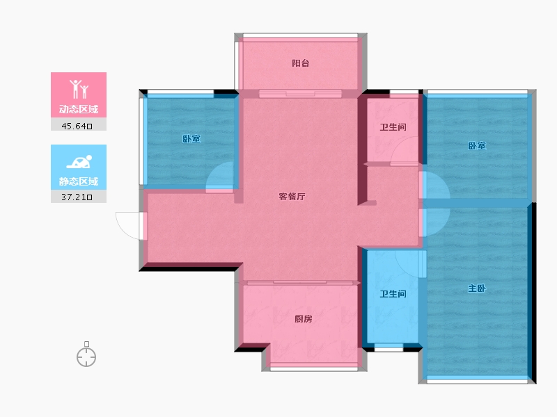 广西壮族自治区-南宁市-轨道云启-73.18-户型库-动静分区