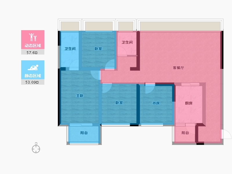 四川省-成都市-天府菁萃里二期-97.27-户型库-动静分区