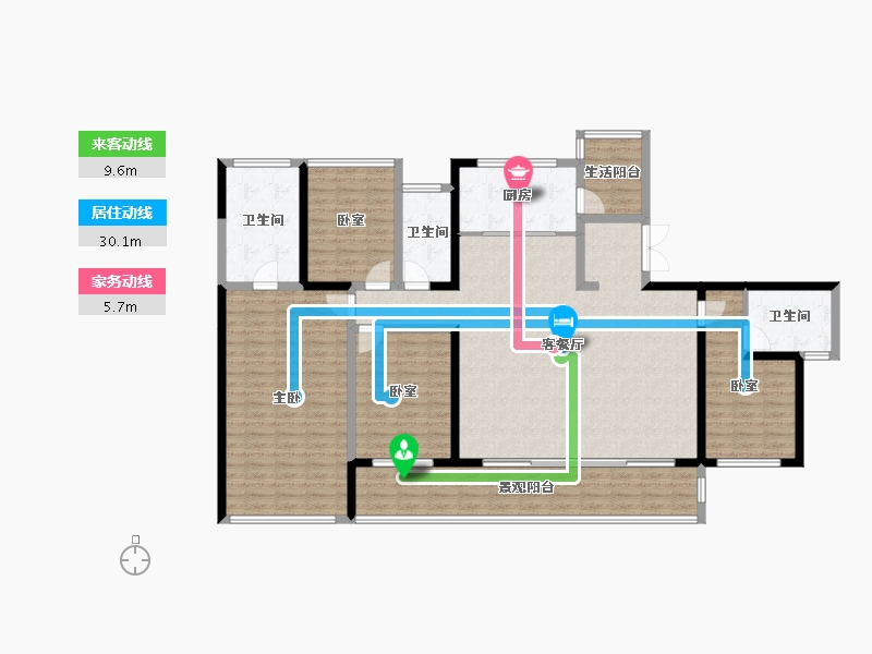 四川省-成都市-天府菁萃里二期-167.58-户型库-动静线