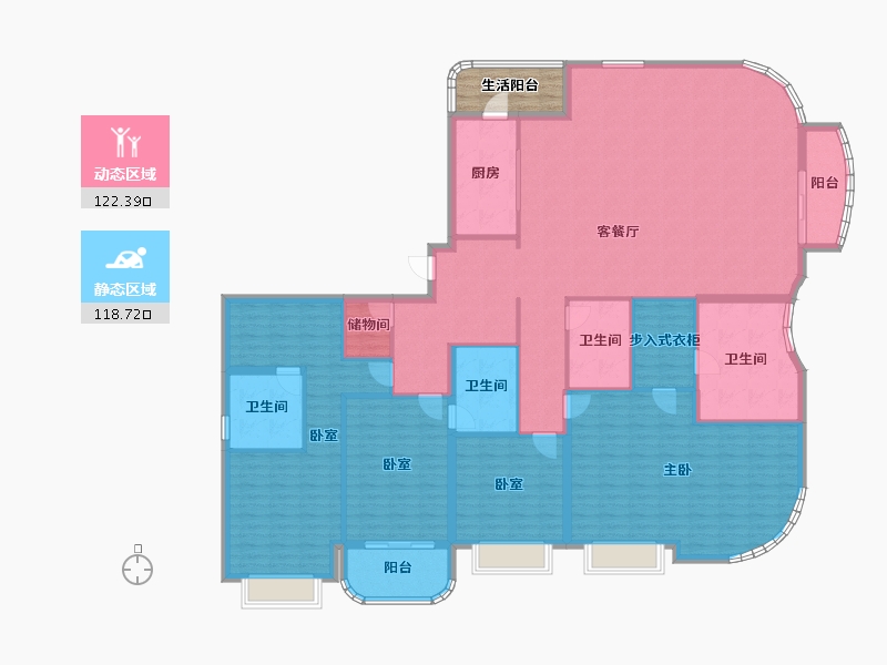 上海-上海市-世纪前滩·天汇-228.32-户型库-动静分区