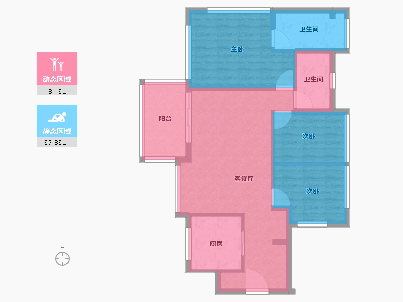 广东省-深圳市-润宏城-75.00-户型库-动静分区