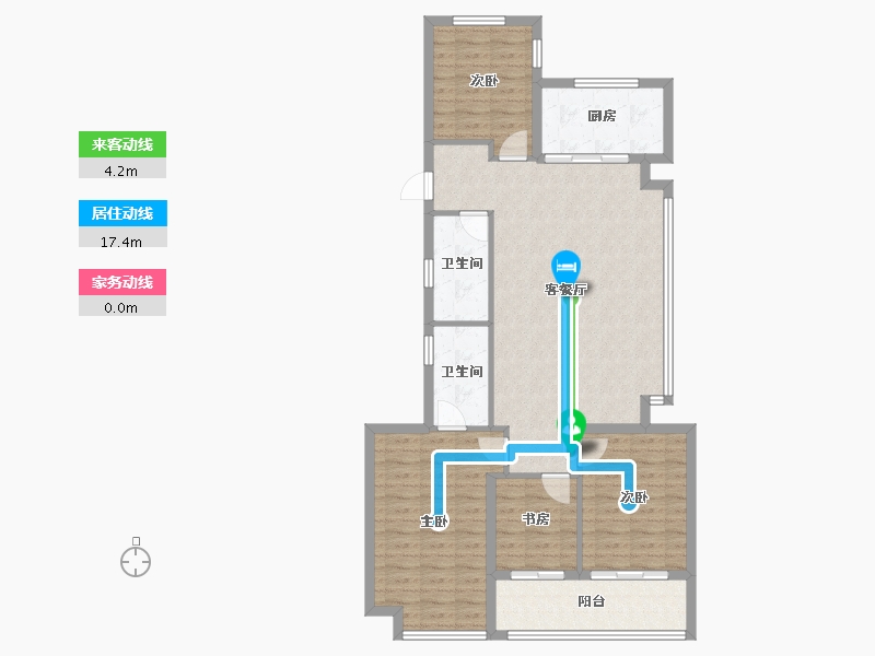 浙江省-杭州市-绿城·燕语春风居-102.40-户型库-动静线