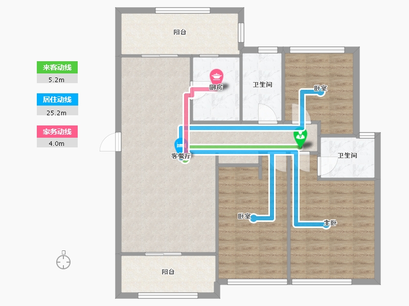 陕西省-咸阳市-公园华府-100.80-户型库-动静线