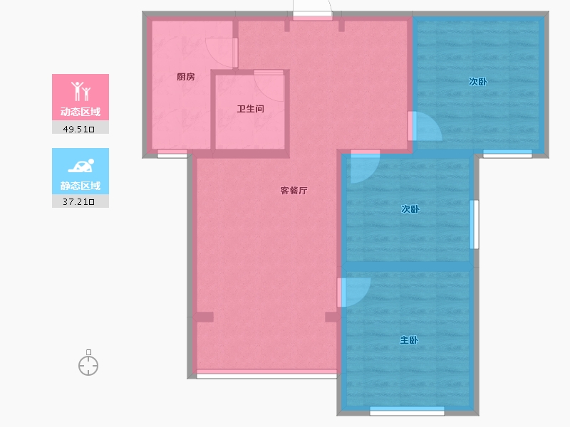 甘肃省-兰州市-瑞德名城-77.19-户型库-动静分区