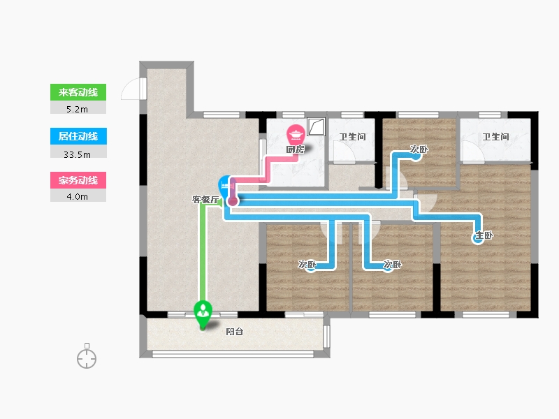 浙江省-宁波市-璟云府-101.60-户型库-动静线