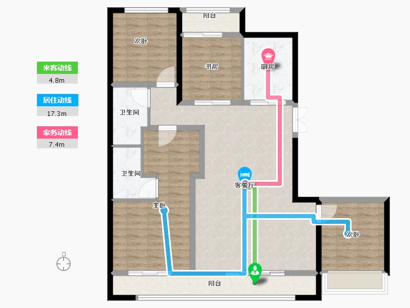 陕西省-西安市-保利阅云台-114.00-户型库-动静线