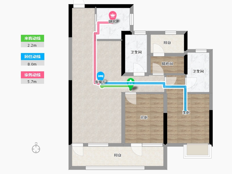 山东省-青岛市-诺德逸安居-84.02-户型库-动静线