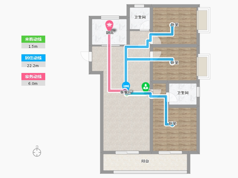 山西省-临汾市-光宇·誉品-93.60-户型库-动静线