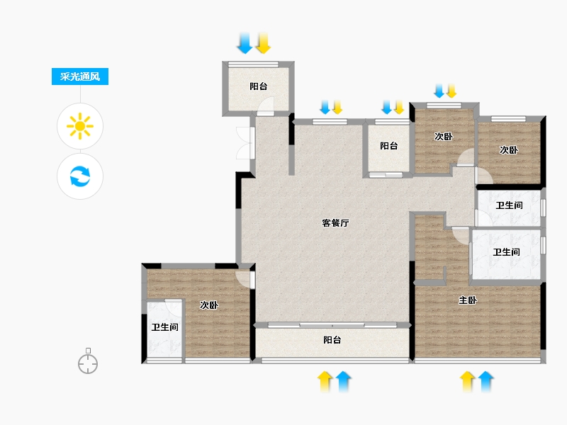 四川省-成都市-阅天府-159.13-户型库-采光通风