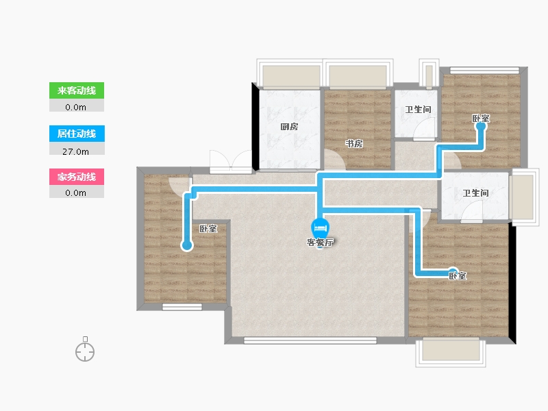 福建省-厦门市-象屿西溪云境-98.94-户型库-动静线