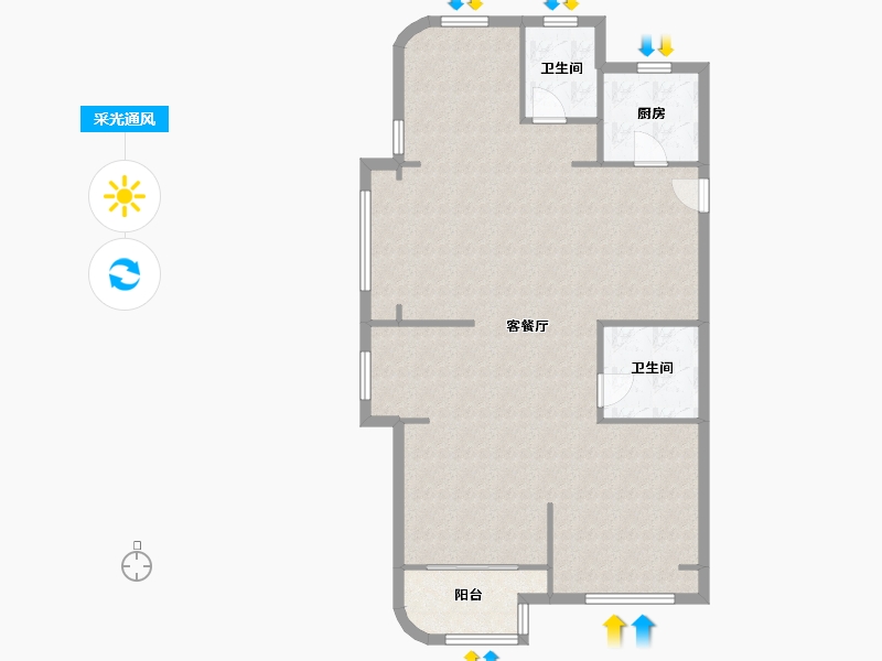 浙江省-嘉兴市-禾青苑小区-92.80-户型库-采光通风