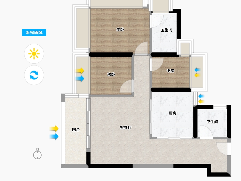 广东省-深圳市-润宏城-65.69-户型库-采光通风