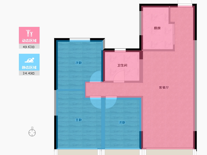 吉林省-长春市-保利天汇-75.04-户型库-动静分区