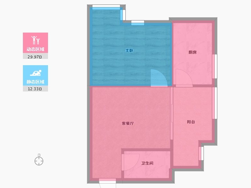 陕西省-西安市-科达东御兰汀-40.80-户型库-动静分区