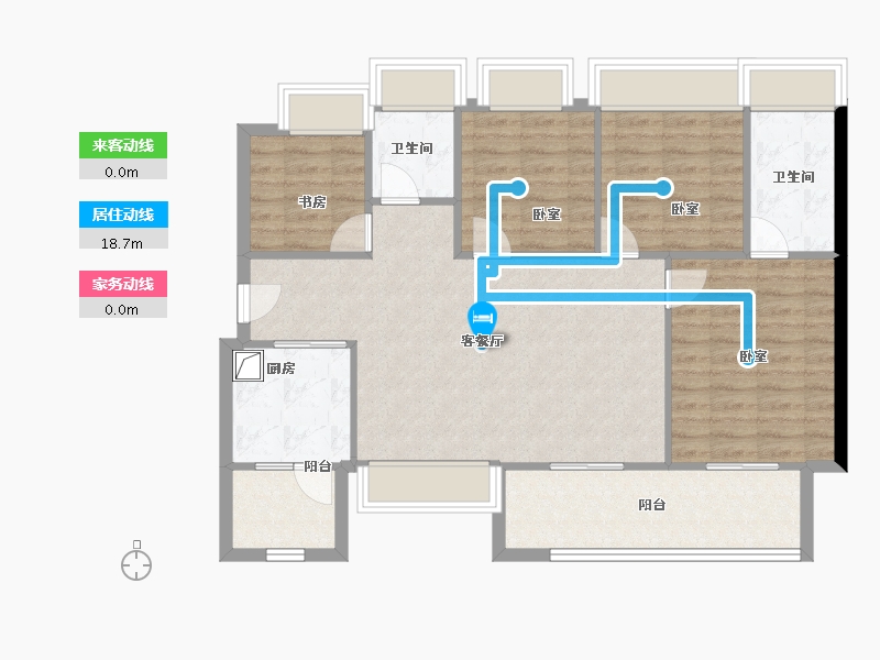 广东省-深圳市-万丰海岸城瀚府二期-97.60-户型库-动静线