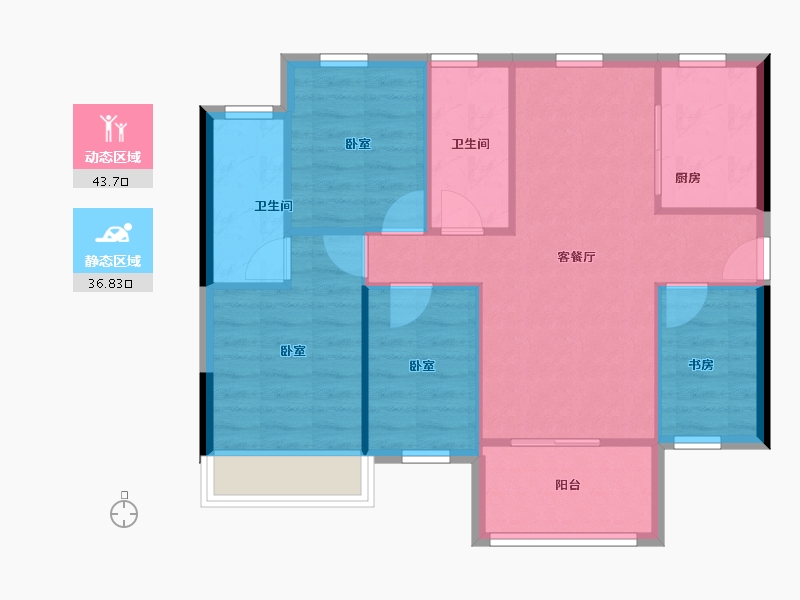 广东省-广州市-广建·云城学府-72.77-户型库-动静分区