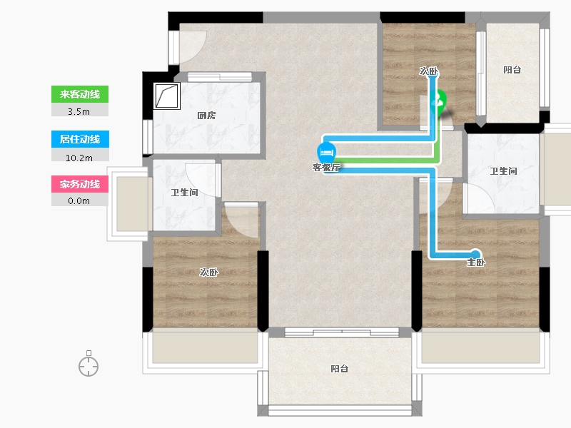 广东省-深圳市-珑湾上城花园-66.09-户型库-动静线