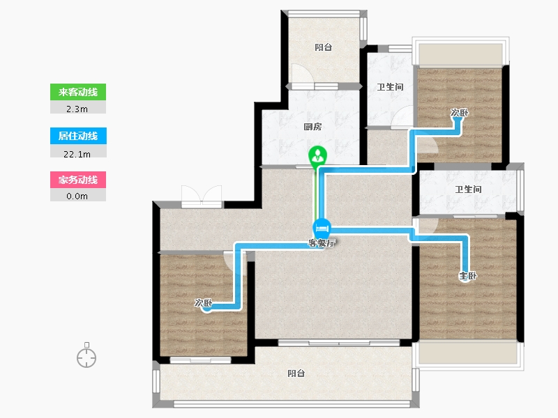 湖北省-武汉市-武汉城建·中央雲璟-112.17-户型库-动静线