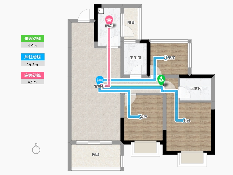 四川省-内江市-嘉宏·未来城-71.93-户型库-动静线