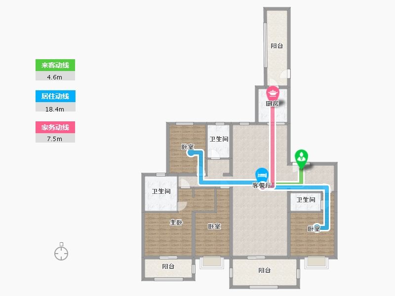 四川省-成都市-恒大天府半岛-235.00-户型库-动静线