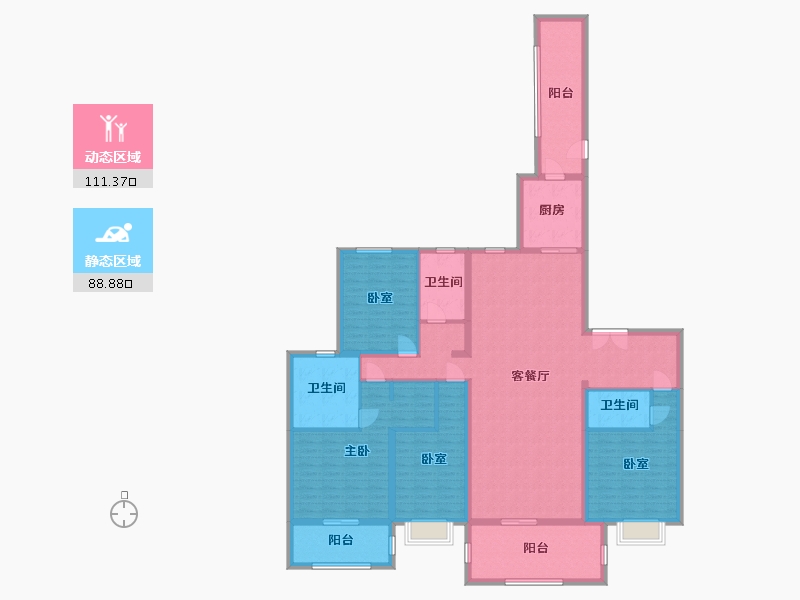 四川省-成都市-恒大天府半岛-235.00-户型库-动静分区