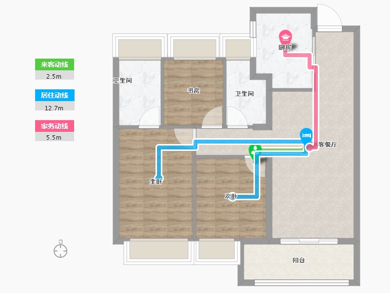 上海-上海市-中国铁建花语前湾-79.00-户型库-动静线