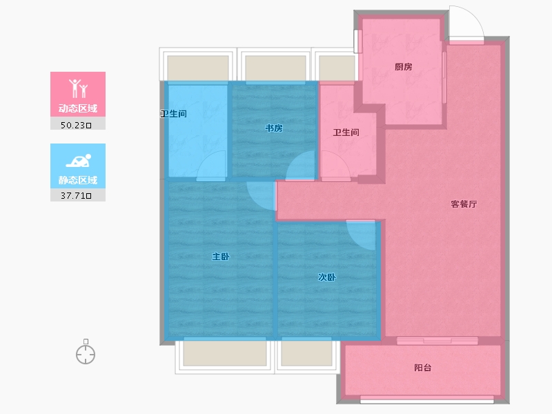 上海-上海市-中国铁建花语前湾-79.00-户型库-动静分区