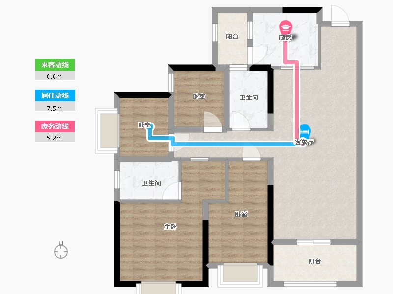 广东省-佛山市-越秀星汇瀚府-98.00-户型库-动静线