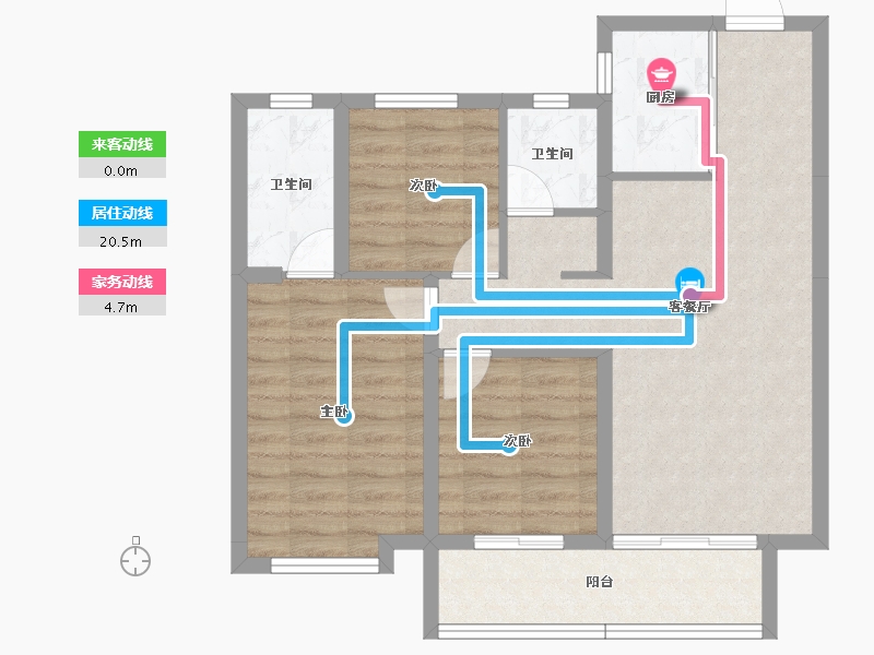 河北省-邢台市-中鼎麒麟悦-76.28-户型库-动静线